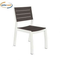 SEDIA HARMONY SENZA BRACCIOLI BIANCO E ANTRACITE