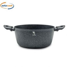 CASSERUOLA NERA D28 ALLUMINIO RIV MARMO ANTIADERENTE INDUZIO