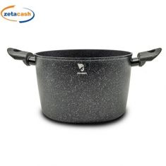 PENTOLA NERA D24 ALLUMINIO RIV MARMO ANTIADERENTE INDUZIONE