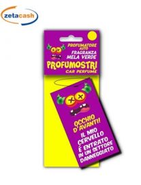 PROFUMAMOSTRO AUTO MELA VERDE "OCCHIO DAVANTI! IL MIO CERV..