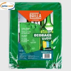 BORSA ECOBAGS VERDE PER VETRO CM 22X35XH47.4