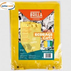BORSA ECOBAGS GIALLA PER CARTA CM 22X35XH47