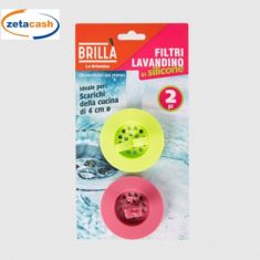 CONFEZIONE 2 PEZZI FILTRO LAVANDINO SILICONE COLORATO