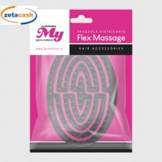 SPAZZOLA DISTRICANTE NERA FLEX MASSAGE IN POLIESTERE