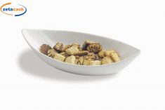 PIATTO A BARCHETTA BIANCO IN PORCELLANA