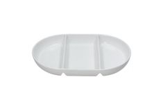 PIATTO 3 SCOMP. OVALE GOURMET BIANCO