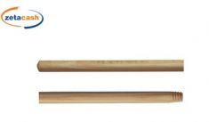 MANICO SCOPA IN LEGNO GREZZO CON FORO H 150 CM