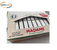 MOLLETTE STENDIBIANCHERIA MADAME IN PLASTICA 20 PEZZI ASS