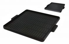 PIASTRA DOUBLE FACE CON MANICI ANTIADERENTE IN GHISA