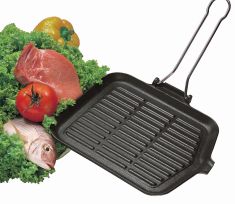 BISTECCHIERA QUADRA IN GHISA INOSSIDABILE