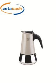 CAFFETTIERA IN ACCIAIO INOX TORTORA CHIARO DA 4 TAZZE