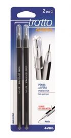 PENNA TRATTO SFERA NERO 2 PEZZI