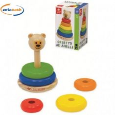 ORSETTO IN LEGNO AD ANELLI DA IMPILARE