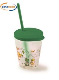 BICCHIERE CON COPERCHIO E CANNUCCIA DISEGNO DINOSAURO SNIPS