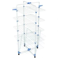 STENDIBIANCHERIA VERTICALE IN ACCIAIO MODULAR CON RUOTE E GANCI