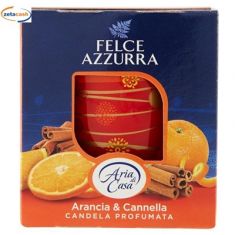 CANDELA PROFUMATA ARANCIA E CANNELLA FELCE AZZURRA 120 GR