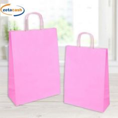 BUSTA REGALO IN CARTA ROSA CON MANICI 25 X 11 X 36 CM