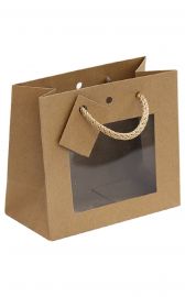 BUSTA AVANA OPACA CON FINESTRA 16 X 8 X 14 CM