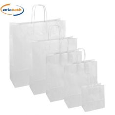 SHOPPER BIANCO KRAFT MONOLUCIDO CM 23 X 10 X 32