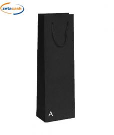 SHOPPER KRAFT NERO CM7X7X32 PORTABOTTIGLIE CON SEPARATORE