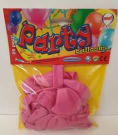 25 PALLONCINI IN LATTICE COLORE ROSA