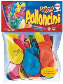 PALLONCINI in LATTICE COLORATI 25 PEZZI.