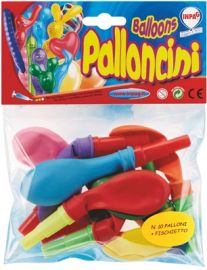 PALLONCINI IN LATTICE CON FISCHIETTO 10 PEZZI