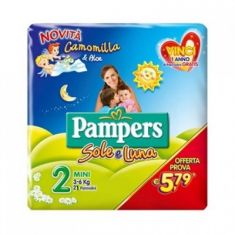 PAMPERS SOLE E LUNA 21 PEZZI 2 MINI 3-6KG