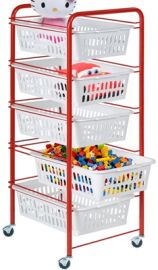 CARRELLO MILANO 5 CASSETTI CON RUOTE