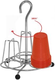 PORTABICCHIERI GIREVOLE KITCHEN CM 18X24H CROMATO