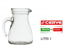 BROCCA IN VETRO CON MANICO E BECCO 1LT