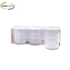 BICCHIERI IN VETRO ACQUA 220 CC DECORO LA MAISON