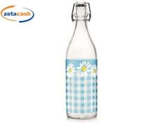 BOTTIGLIA IN VETRO LITTLE DAISY AZZURRA 1 LITRO