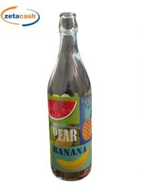 BOTTIGLIA LORY 1 LT VETRO DISEGNO FRUTTA TAPPO BIANCO