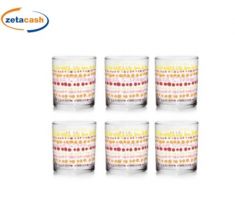 CONF 6 BICCHIERI ACQUA LINDA VETRO COLORATO POIS CC220