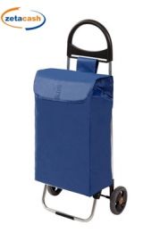 CARRELLO PORTA SPESA CON BORSA BLU PORTATATA MAX 30 KG