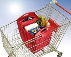 BORSA SPESA FACILE CON MANIGLIE PER INCASTRO CARRELLO