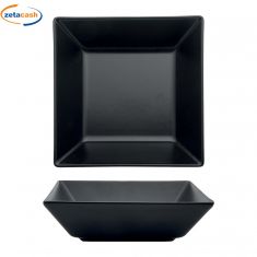 PIATTO FONDO NERO QUADRATO BOSTON