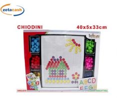BOX 192 CHIODINI 6 COLORI CON 1 SCHEDA