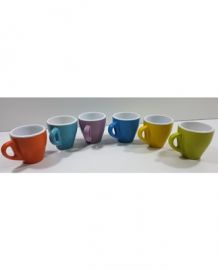 TAZZE DA CAFFE' 6 PEZZI COLORATE