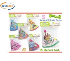 CONF 5 CAPPELLINI FESTE CARTONE FANT ASS