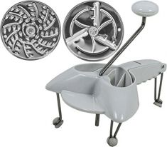 GRATTUGGIA JULIENNE CON 3 DISCHI IN ACCIAIO INOX.