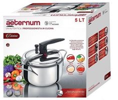 PENTOLA A PRESSIONE 5 LITRI INDUZIONE IN ACCIAIO INOX