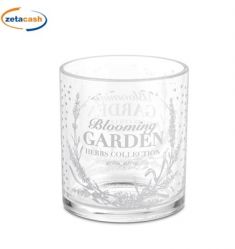 BICCHIERI DI VETRO CON DECORO BIANCO CC 250 6 PEZZI