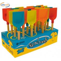 PALETTA MARE COLORATA MANICO LEGNO 35CM ASS