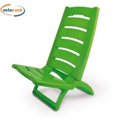 SPIAGGINA PLASTICA VERDE H65X26X37CM