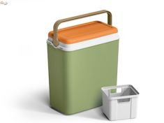 FRIGO PASSIVO 29LT VERDE COPERCHIO ARANCIONE MANICO