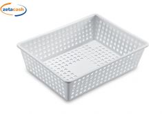 CESTA FORATA CM 50X34X H 11 BIANCA