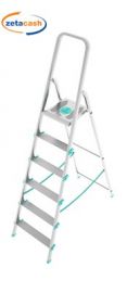 SCALA LIBELLULA 6 GRADINI IN ALLUMINIO PORTATA MAX 150 KG