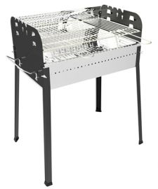 BARBECUE CON DOPPIO BRACERE INOX CM 58X37XH84